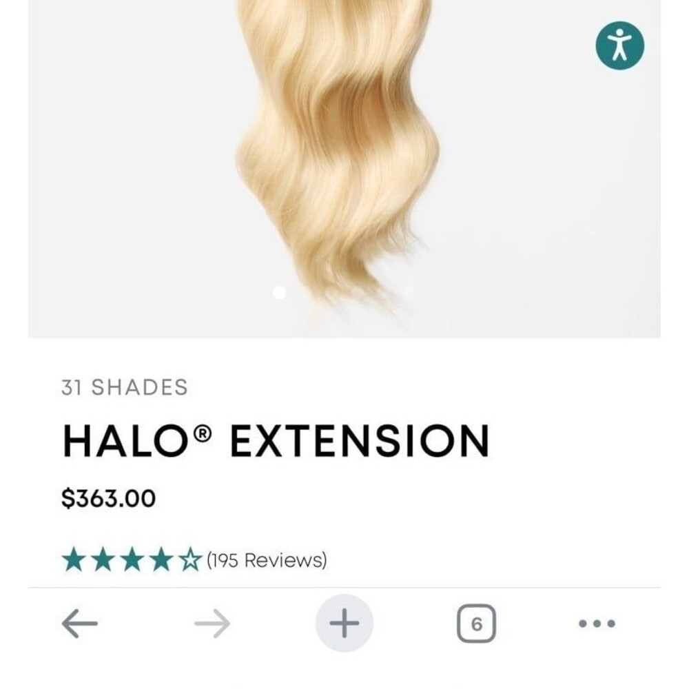 HIDDEN CROWN 20” halo hair extension color #60 platinum blonde lowlights